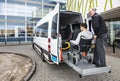 Wheelchair taxi pick up Royalty Free Stock Photo