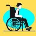 Wheelchair user graphical vector svg