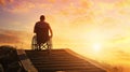 Wheelchair user s journey symbolic triumph in overcoming obstacles and achieving success