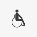 Wheelchair vector icon. International Day of Persons with Disabilities