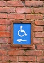 Wheelchair wooden sign