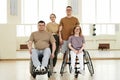 Wheelchairs Dance Team Group Portrait Royalty Free Stock Photo