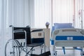 Wheelchairs in hospital room Royalty Free Stock Photo