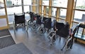 Wheelchairs in Sunderby Hospital Royalty Free Stock Photo