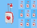 Wheeled bags for travel to Turkey touristy cities with Turkish cap