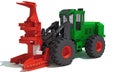 Wheeled Feller Buncher 3D rendering on white background