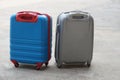 Wheeled luggage. Baggage. Trolley travel bags. Suitcase bags for travelling Royalty Free Stock Photo