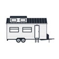 Wheeled tiny house - trailer hovel, Off grid hut or cabin Royalty Free Stock Photo