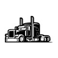 Trucking 18 wheeler semi truck vector image