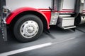 18 wheeler truck on highway detail Royalty Free Stock Photo