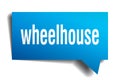 Wheelhouse blue 3d speech bubble