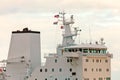 Wheelhouse deck of a modern industrial ship Royalty Free Stock Photo