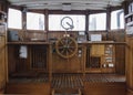 Wheelhouse of and historic ship Royalty Free Stock Photo