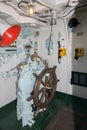 HMS Cavalier Wheelhouse Royalty Free Stock Photo