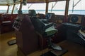 Wheelhouse in modern ship Royalty Free Stock Photo
