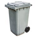 Wheelie bin isolated on white background Royalty Free Stock Photo