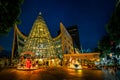 Christmas lighting and decoration at Wheelock Place along Orchard Road, Singapore. Royalty Free Stock Photo