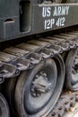 Wheels of american tank in Vietnam