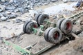 Wheels Of A Destroyed Truck