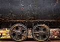 Wheels of a mine cart Royalty Free Stock Photo