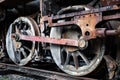 Wheels of old steam locomotive Royalty Free Stock Photo