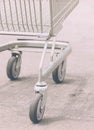 Wheels On Shopping Cart Trolley Royalty Free Stock Photo