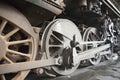 Wheels of steam locomotive Royalty Free Stock Photo