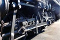 Wheels of a steam locomotive Royalty Free Stock Photo