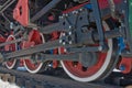 The wheels of steam locomotives Royalty Free Stock Photo