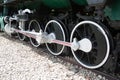 Wheels of the Train back and White Royalty Free Stock Photo
