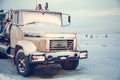 Wheels truck stuck in the snow