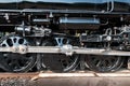 Wheels of Vintage Steam Engine Move By Royalty Free Stock Photo