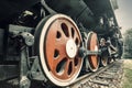 Wheels of vintage steam train Royalty Free Stock Photo