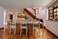 British dining area in traditional country cottage