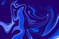 where art meets colorful magic expression hand-painted background with mixed liquid blue paints abstract fluid acrylic painting Royalty Free Stock Photo