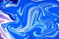 where art meets fluidity hand-painted background with mixed liquid blue paints abstract fluid acrylic painting marbled colorful Royalty Free Stock Photo