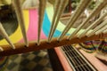 Colorful hammock, close up. Royalty Free Stock Photo