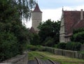 Where does the route lead - behind the curve is hope - a track in ochsenfurt Royalty Free Stock Photo