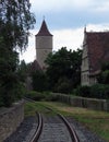 Where does the route lead - behind the curve is hope - a track in ochsenfurt Royalty Free Stock Photo