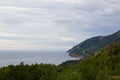 Where the ocean meets the Cape Breton Highlands, Nova Scotia, Canada Royalty Free Stock Photo