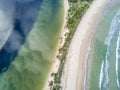 Fresh or Salty water- aerial views of ocean and river