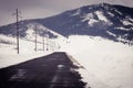 Where the Road Ends in the Snow Royalty Free Stock Photo