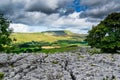 Whernside mountain. With Limestone Pavements. Yorkshire Dales National Park Royalty Free Stock Photo