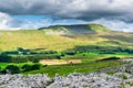 Whernside mountain. With Limestone Pavements. Yorkshire Dales National Park Royalty Free Stock Photo