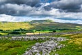 Whernside mountain. With Limestone Pavements. Yorkshire Dales National Park Royalty Free Stock Photo