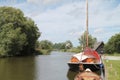 Wherry wooden boat Norfolk Broads Royalty Free Stock Photo