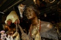 Sculpture of a smiling woman for sale at the San Telmo Market, Buenos Aires, Argentina