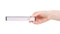 Whetstone knife in hand Royalty Free Stock Photo