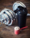 Whey protein powder Royalty Free Stock Photo