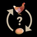 Which came first, the chicken or the egg? Royalty Free Stock Photo
